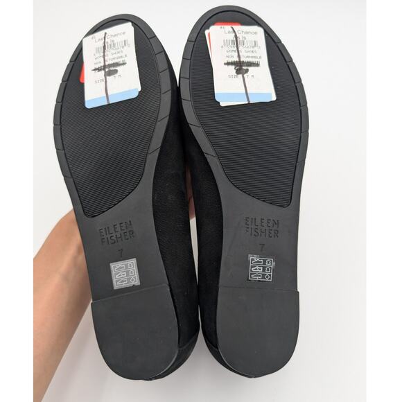 Eileen Fisher Una Hidden Wedge Ballet Flat Women's Black Size US7 - Picture 8 of 11